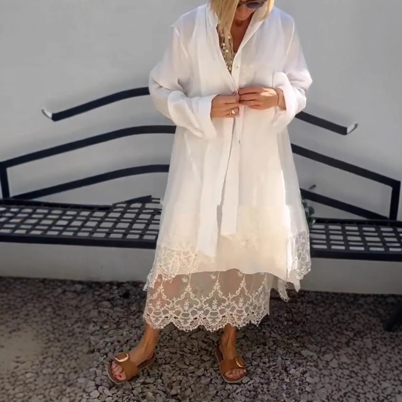 Soléa Breeze Lace Cardigan Set