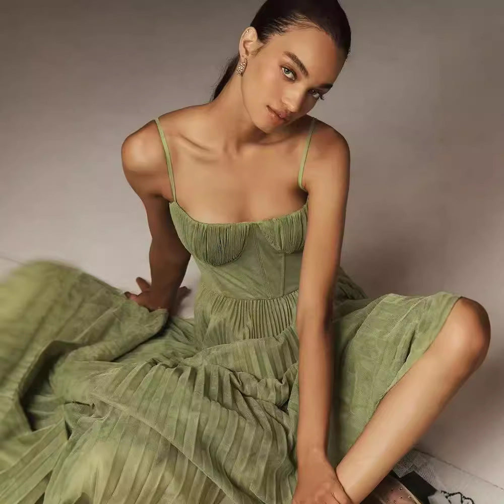 Verona Ice Silk Backless Dress