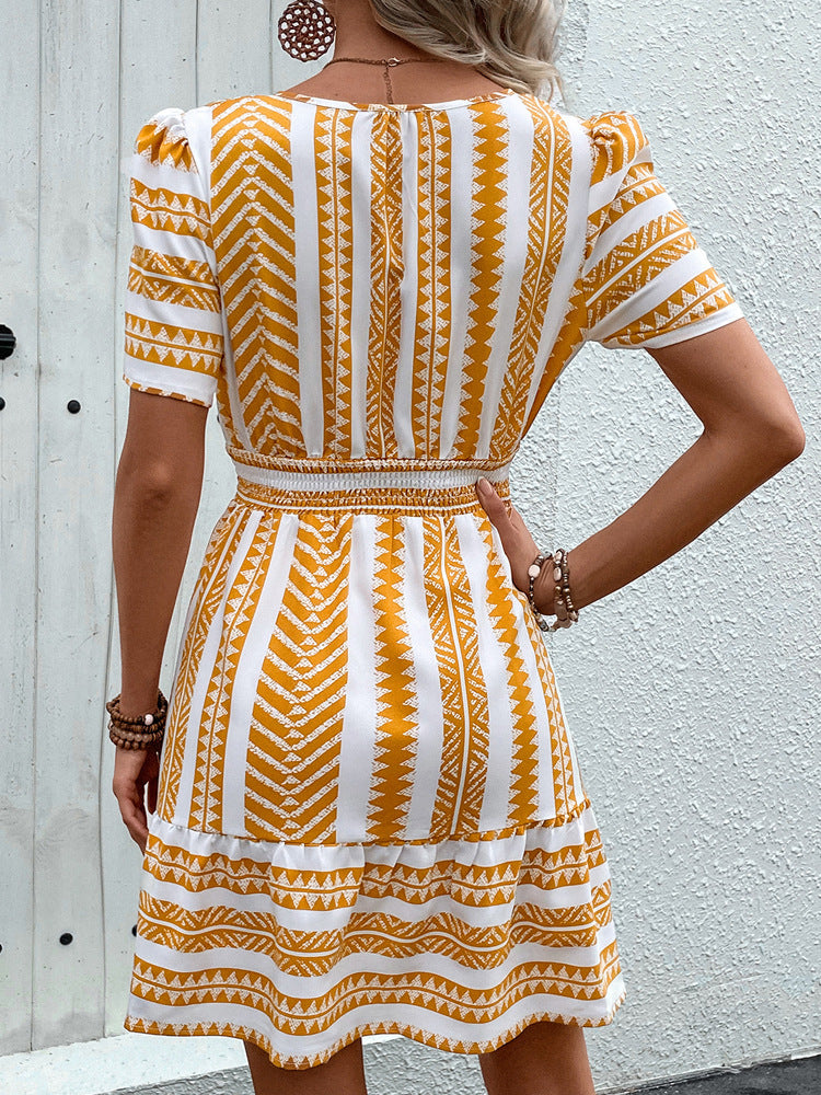 Solea Boho Print A-Line Dress