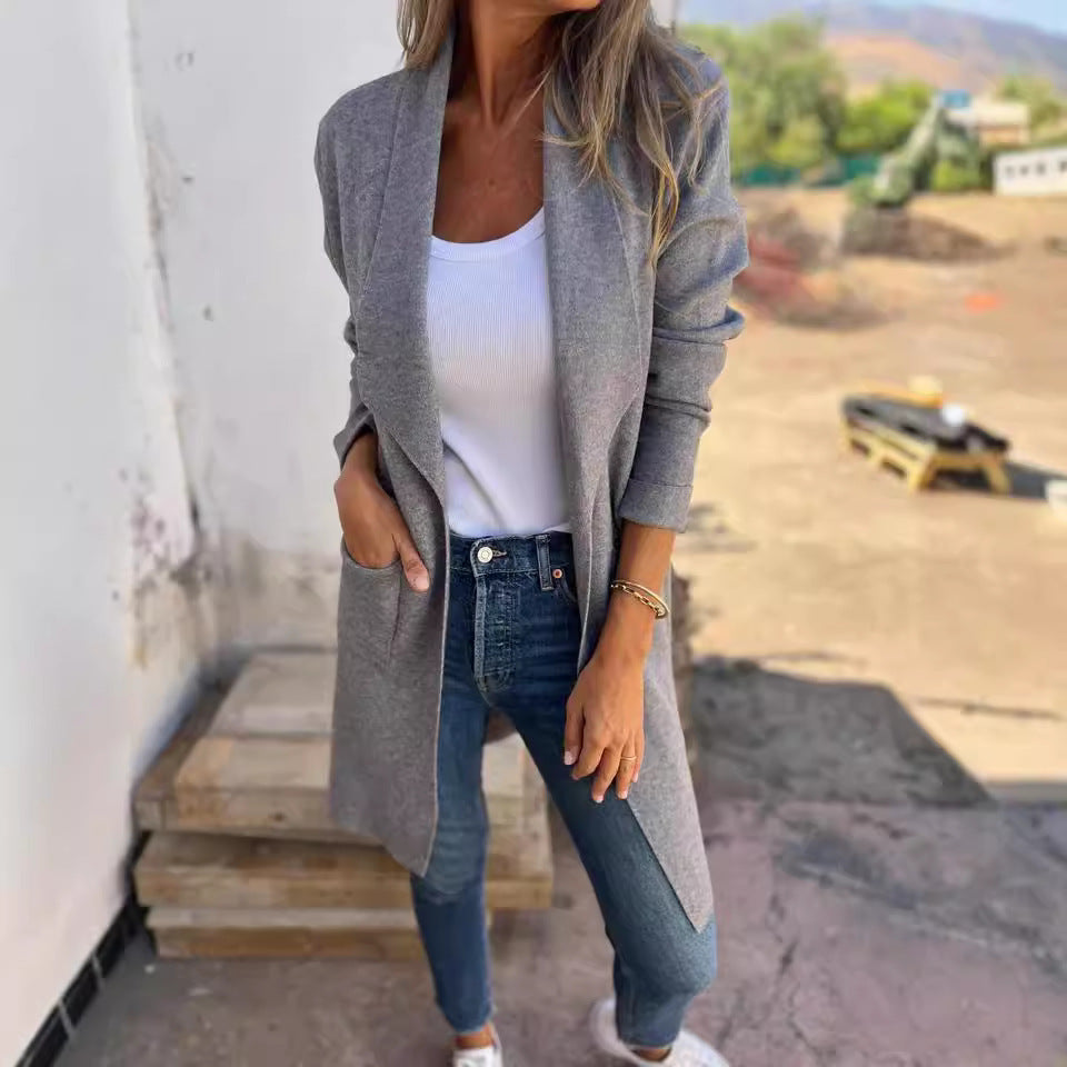 Cozy Elegance Open-Front Cardigan