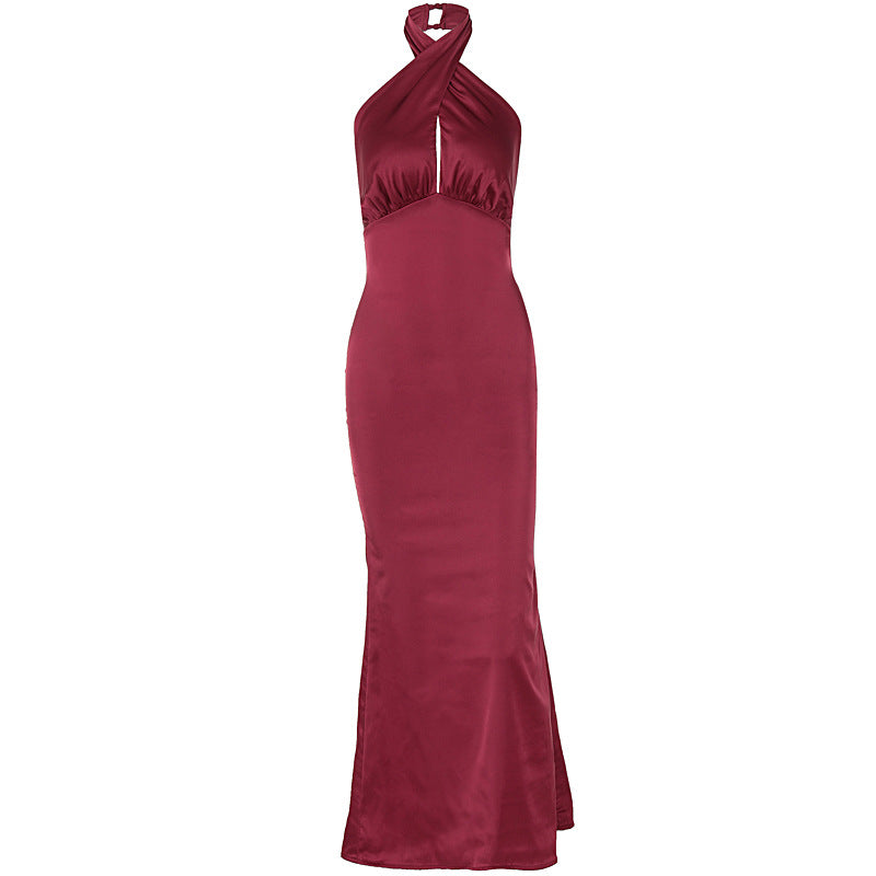 Celeste Halter Backless Gown