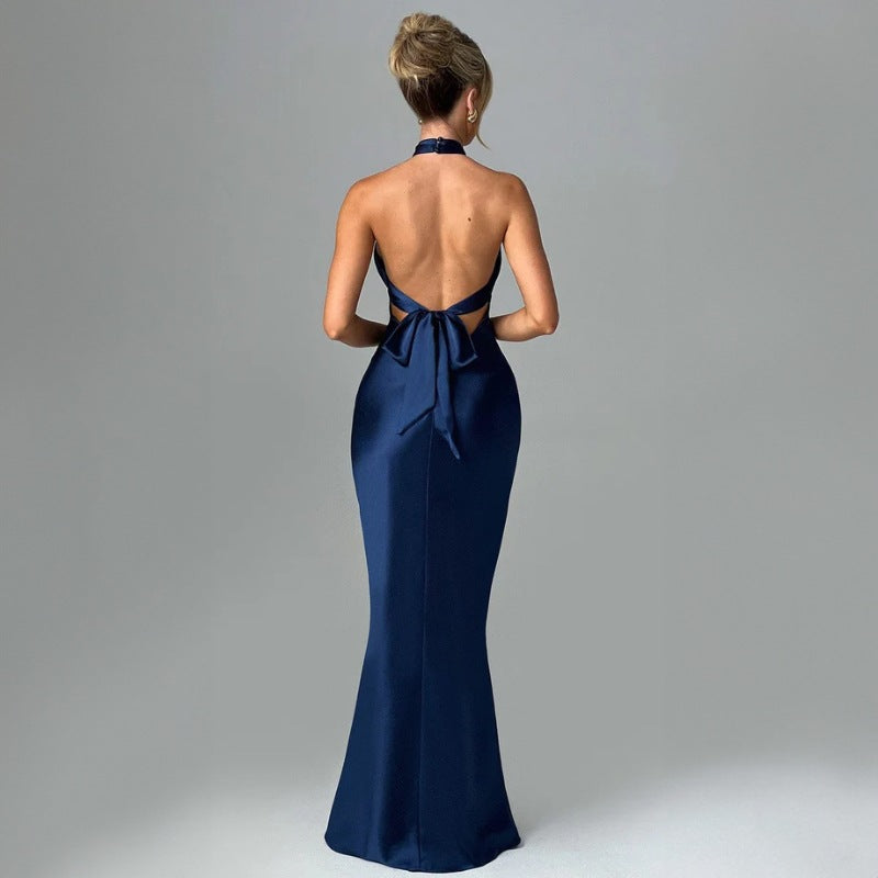 Celeste Halter Backless Gown