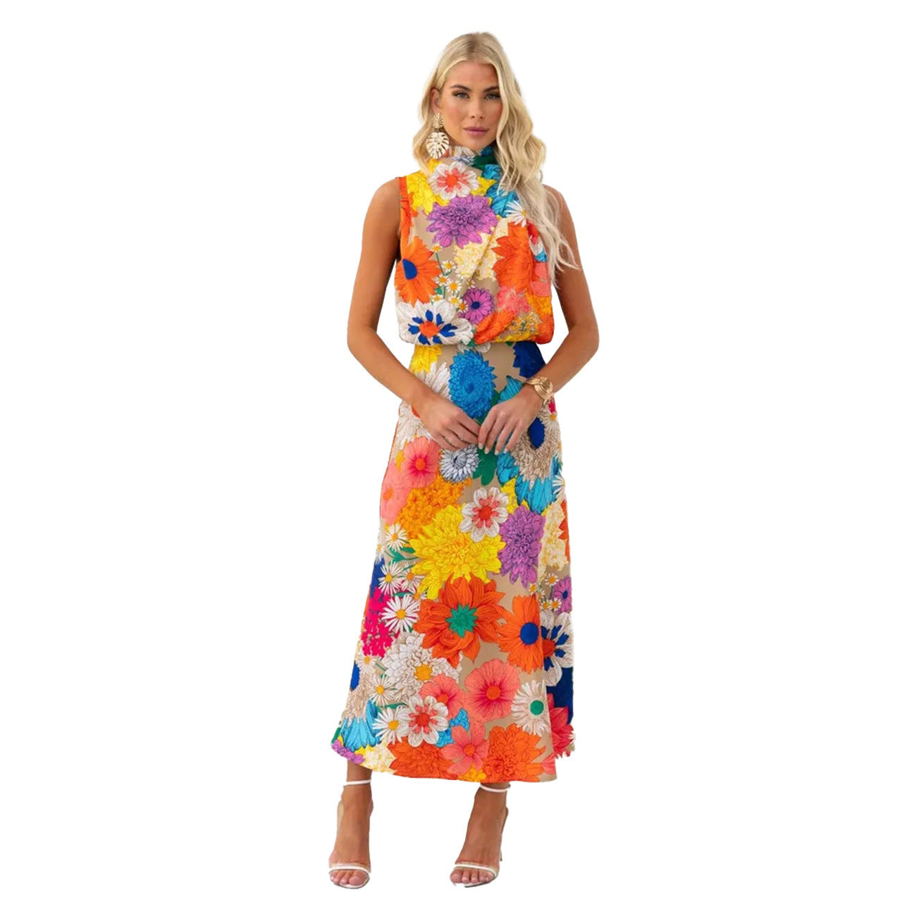 Isla Bloom Halter Midi Dress