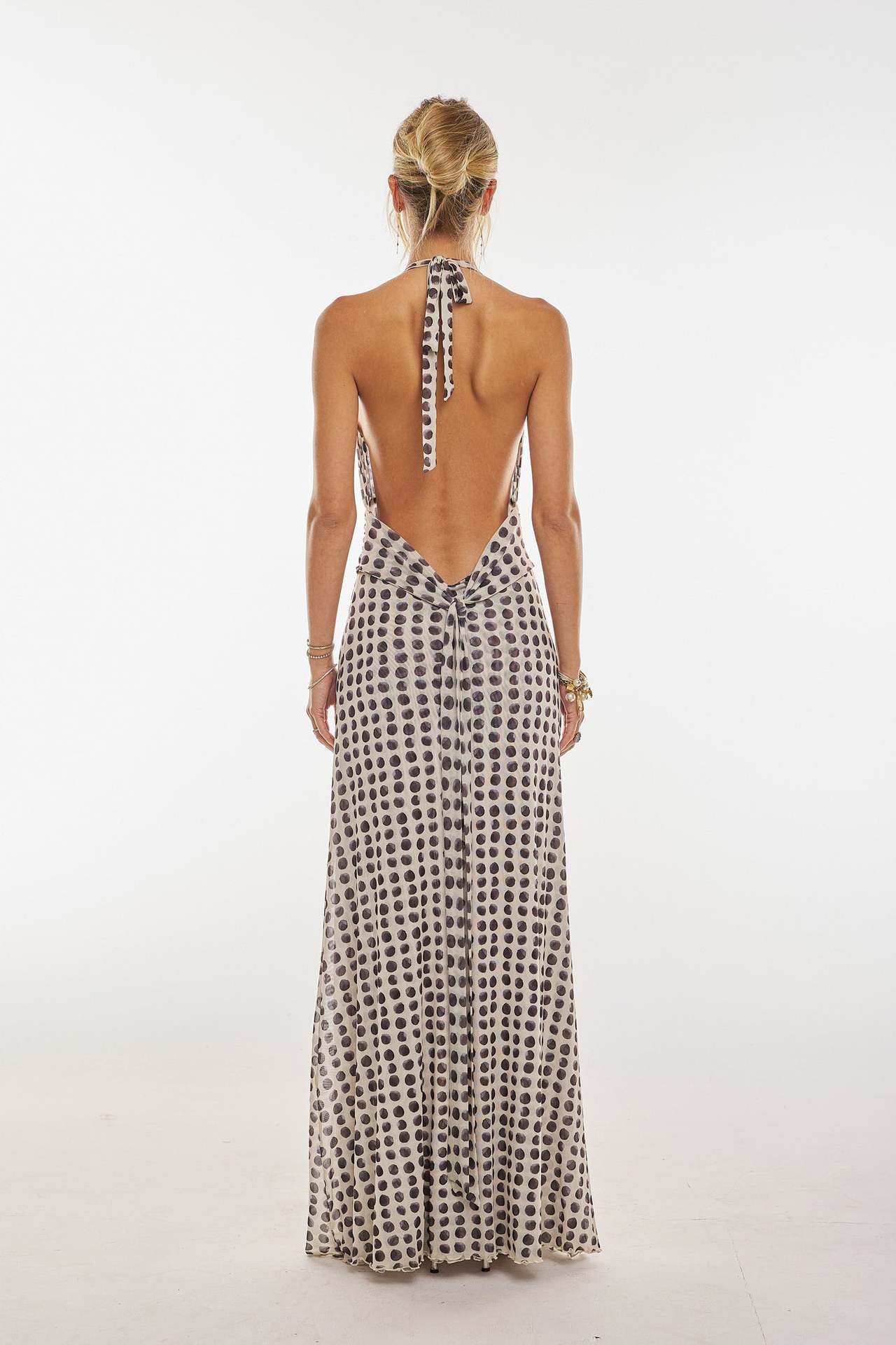 Bare Bloom Halter Dress