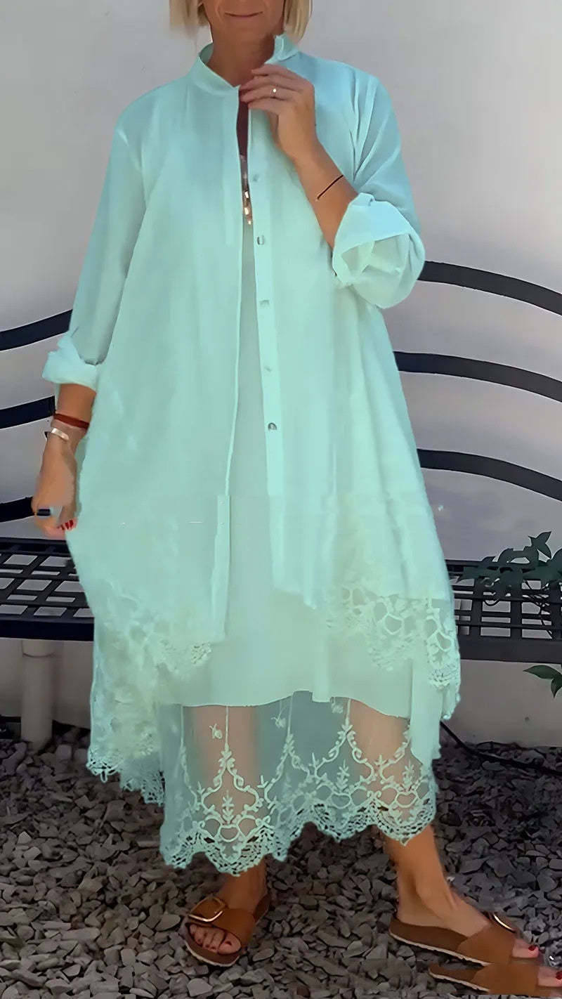 Soléa Breeze Lace Cardigan Set