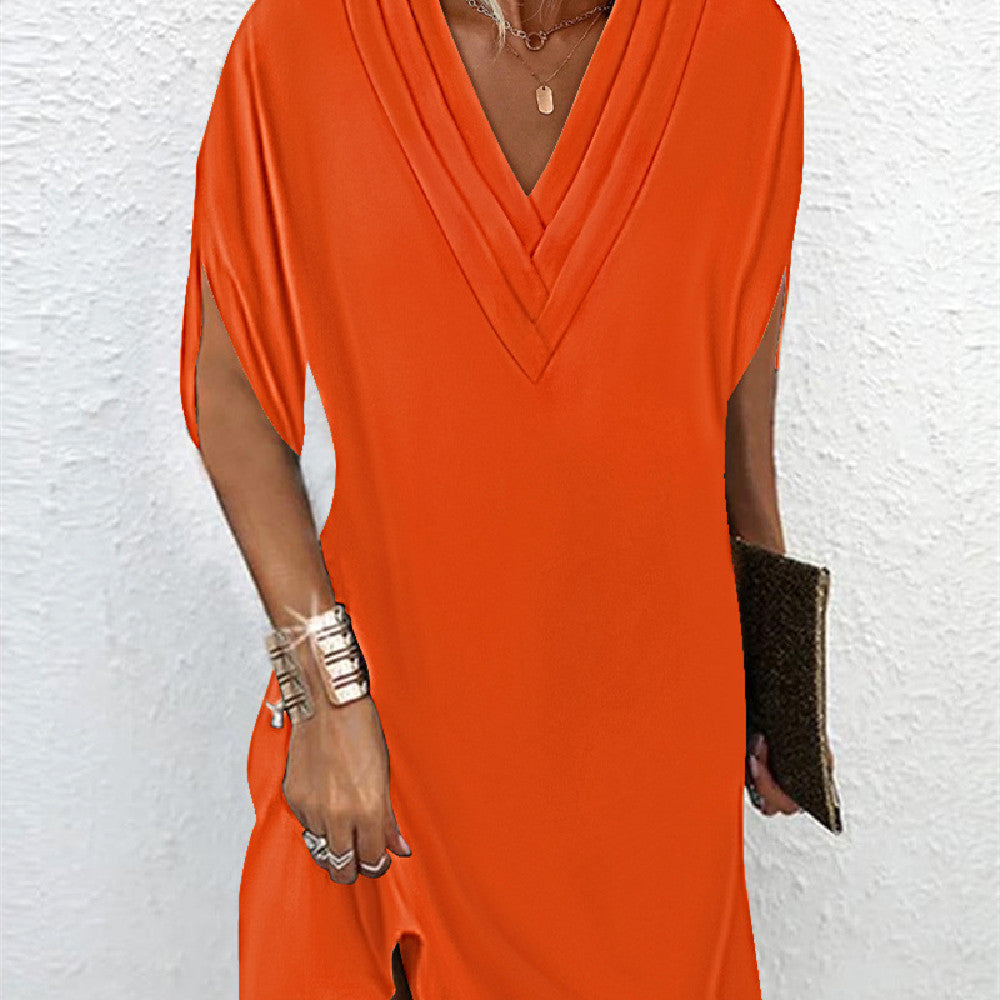 Coastal Flow Batwing Sleeve Dress
