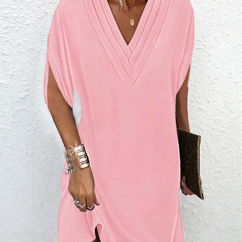 Coastal Flow Batwing Sleeve Dress