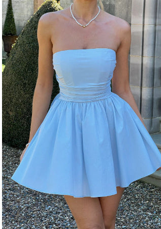Paloma Bow-Back Strapless Dress
