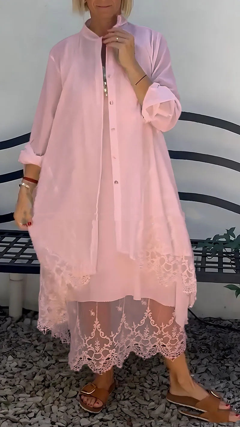 Soléa Breeze Lace Cardigan Set