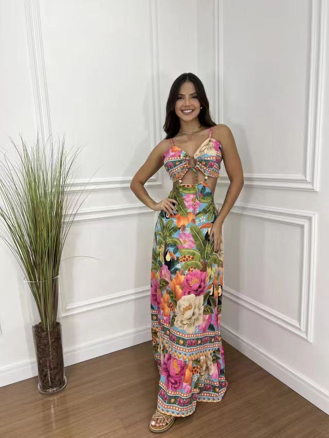 Tropica Bloom Backless Maxi Dress