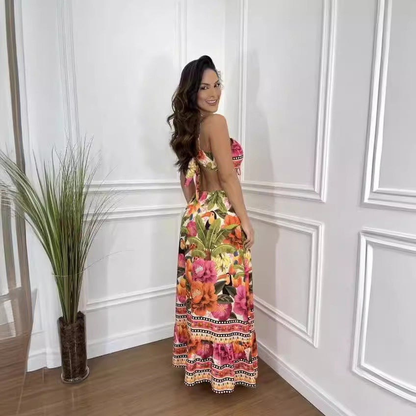 Tropica Bloom Backless Maxi Dress