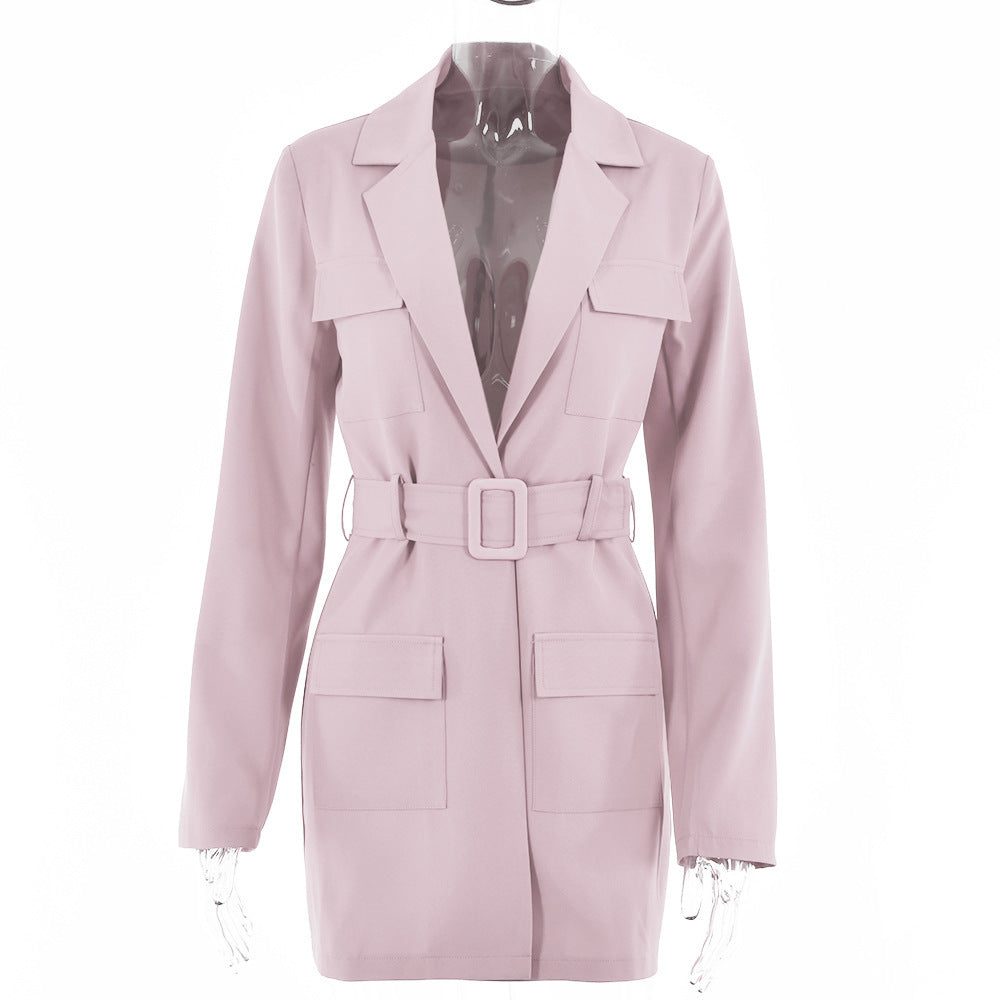 AQMARY Long Sleeved Lapel Suit