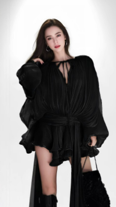 Lotus Luxe Mini Dress