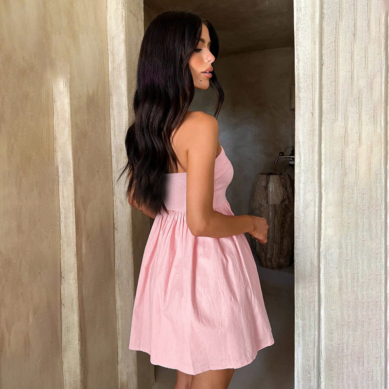 Mila Strapless A-Line Mini Dress
