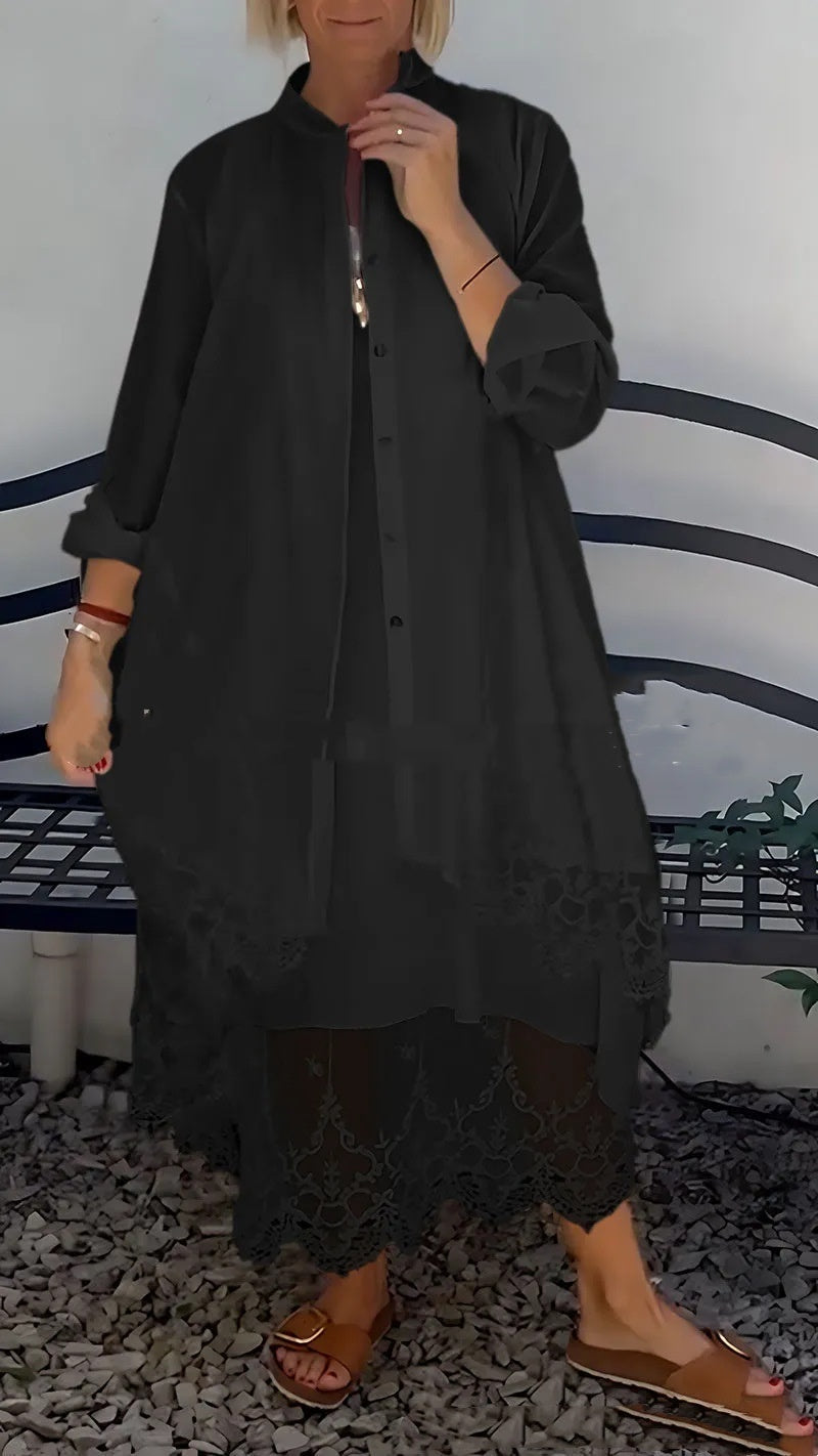 Soléa Breeze Lace Cardigan Set