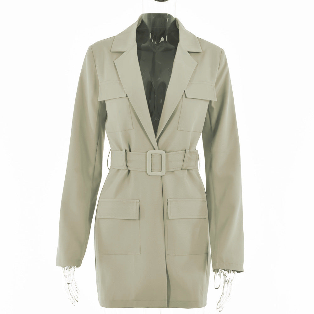 AQMARY Long Sleeved Lapel Suit
