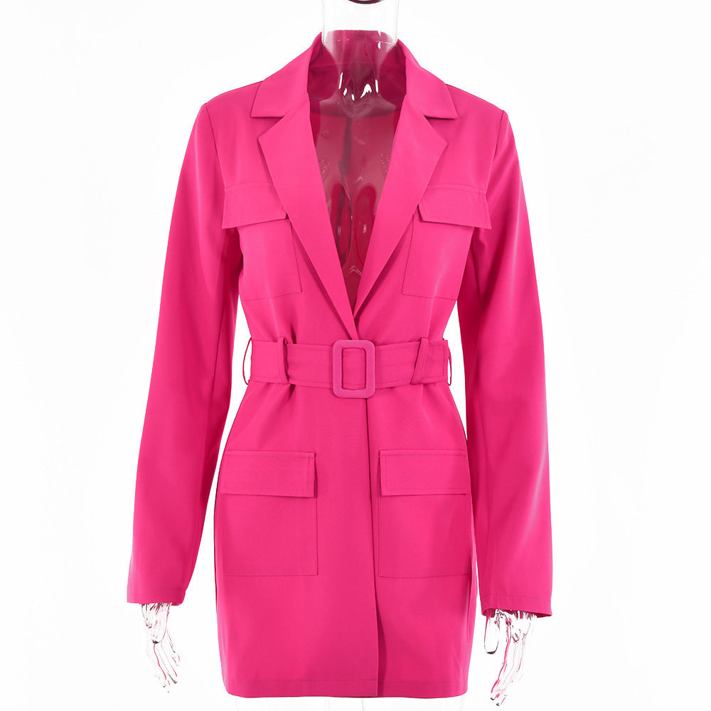 AQMARY Long Sleeved Lapel Suit