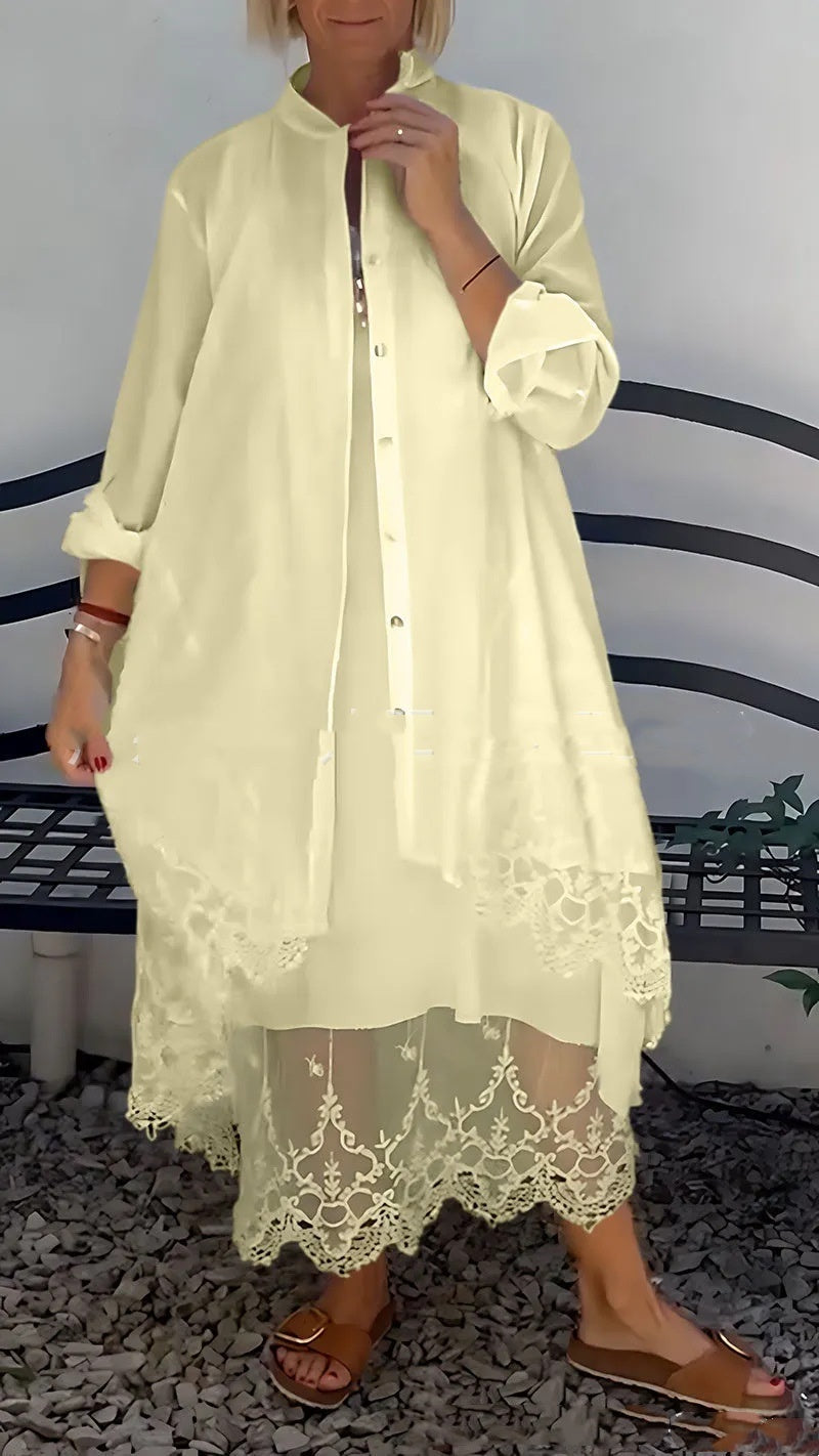 Soléa Breeze Lace Cardigan Set