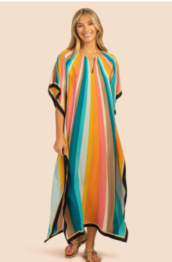 Seaside Breeze Printed Kaftan Blouse
