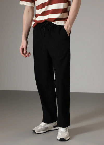 Ribbed Tube Leg Trousers