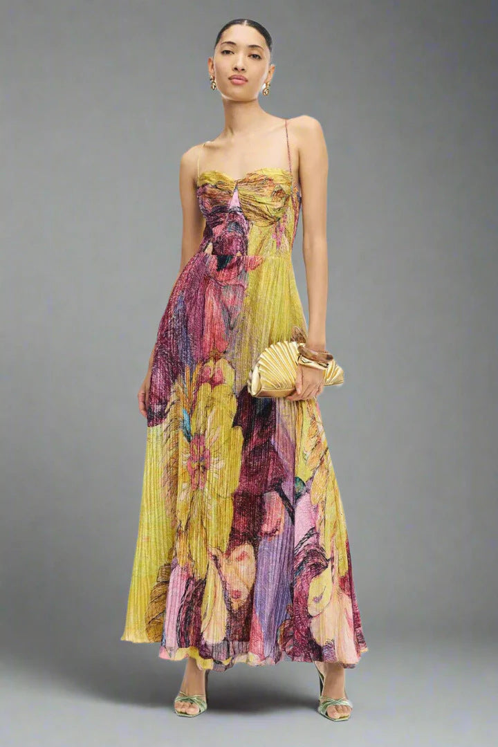 Sunset Bloom Bandeau Dress