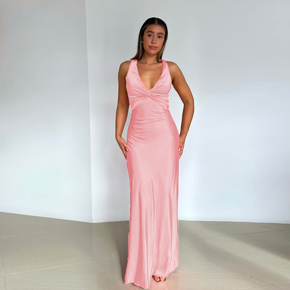Luna Luxe Satin A-Line Dress