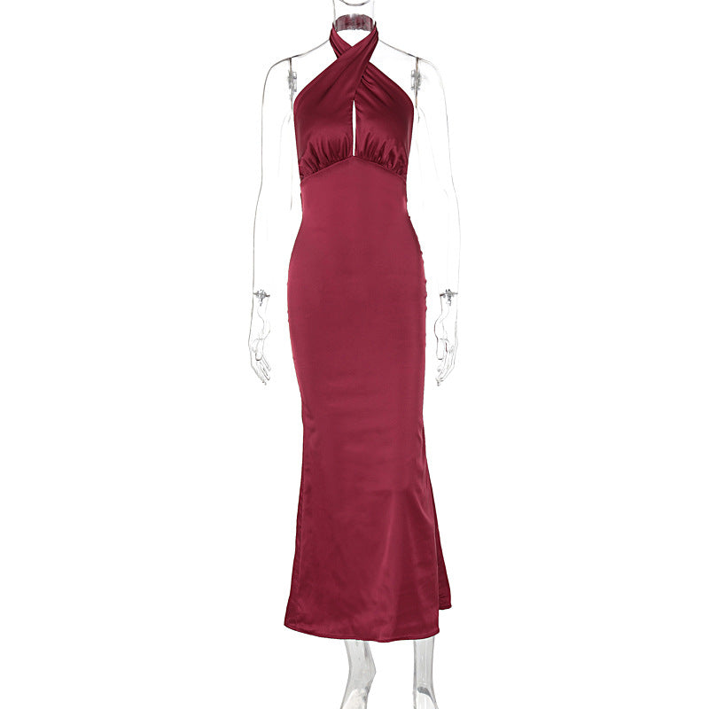 Celeste Halter Backless Gown