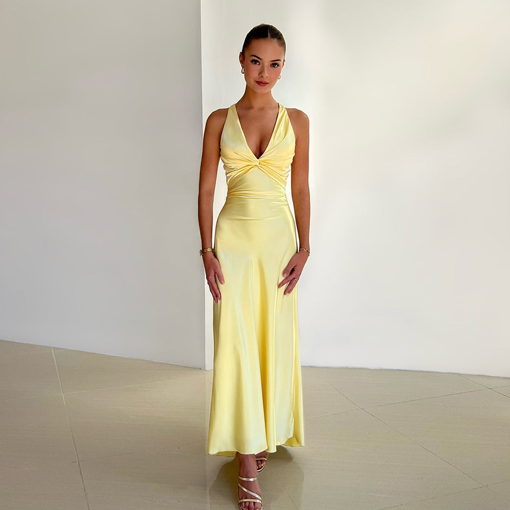 Luna Luxe Satin A-Line Dress