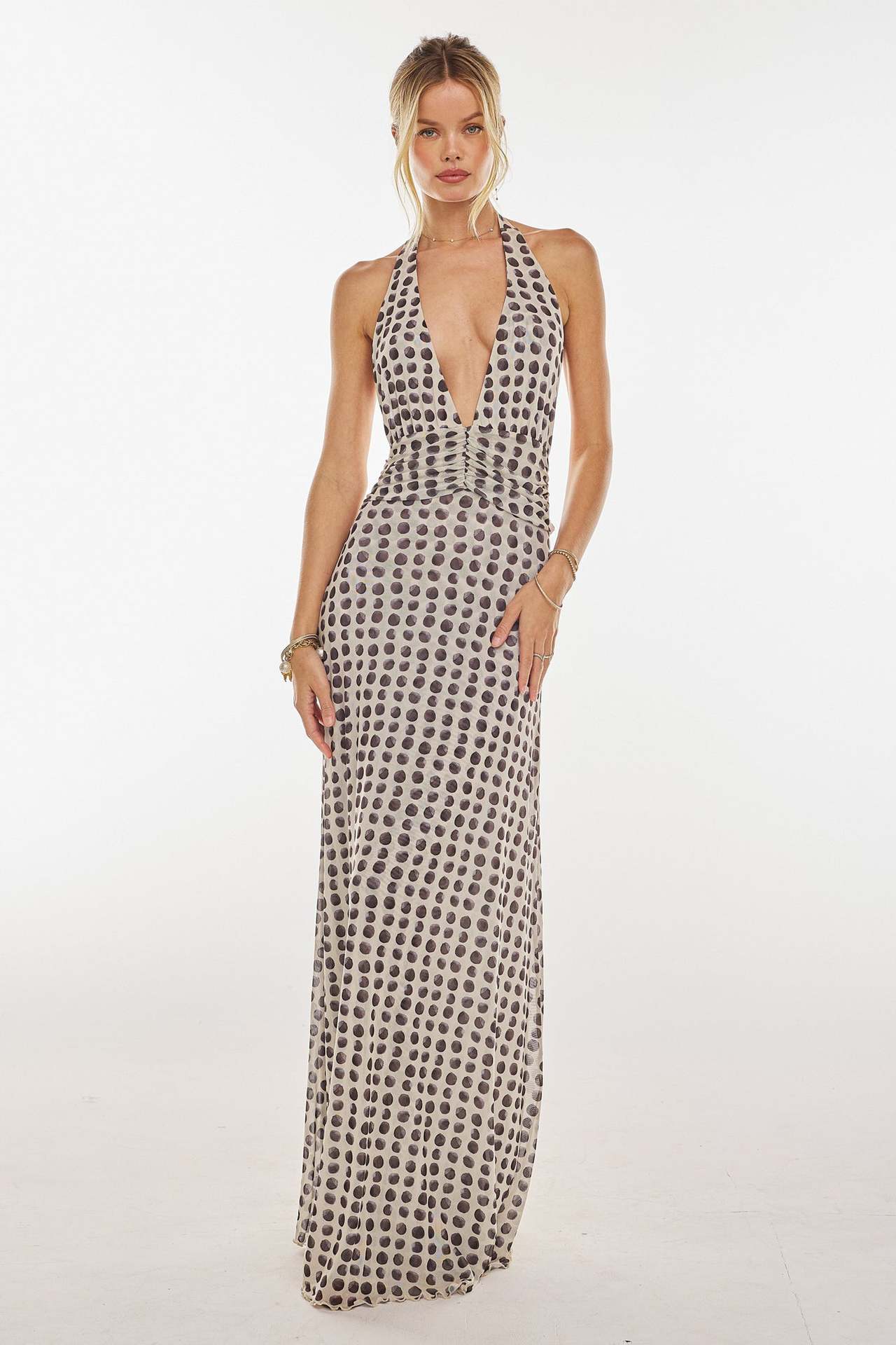 Bare Bloom Halter Dress
