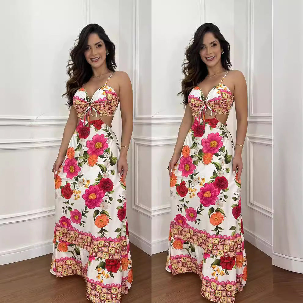 Tropica Bloom Backless Maxi Dress