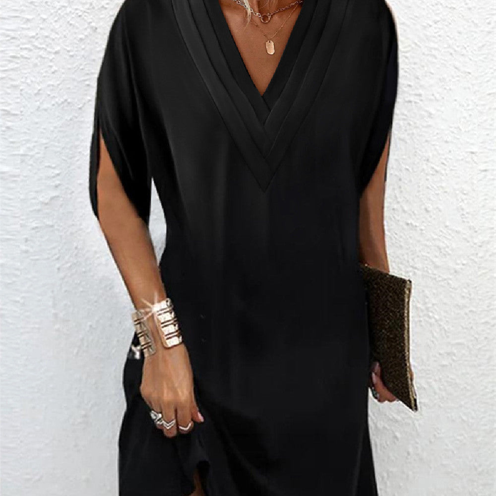 Coastal Flow Batwing Sleeve Dress