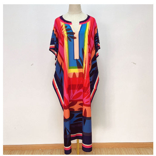 Seaside Breeze Printed Kaftan Blouse
