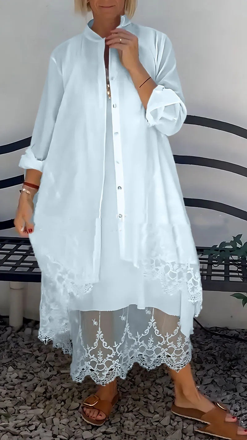Soléa Breeze Lace Cardigan Set